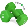image:imageYes4All Dumbbells Neoprene Treatment Iron Array Soft Coating Color Dumbbells Colorful Dumbbells Exercise Fitness Set of 2 22 22 32 66 86 86 110 86 110 110 81 110 110D 6 kg Green